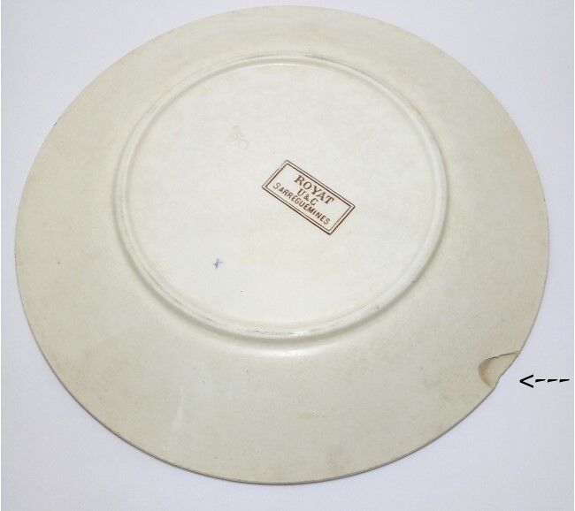 Suite de 6 assiettes Sarreguemines Royat