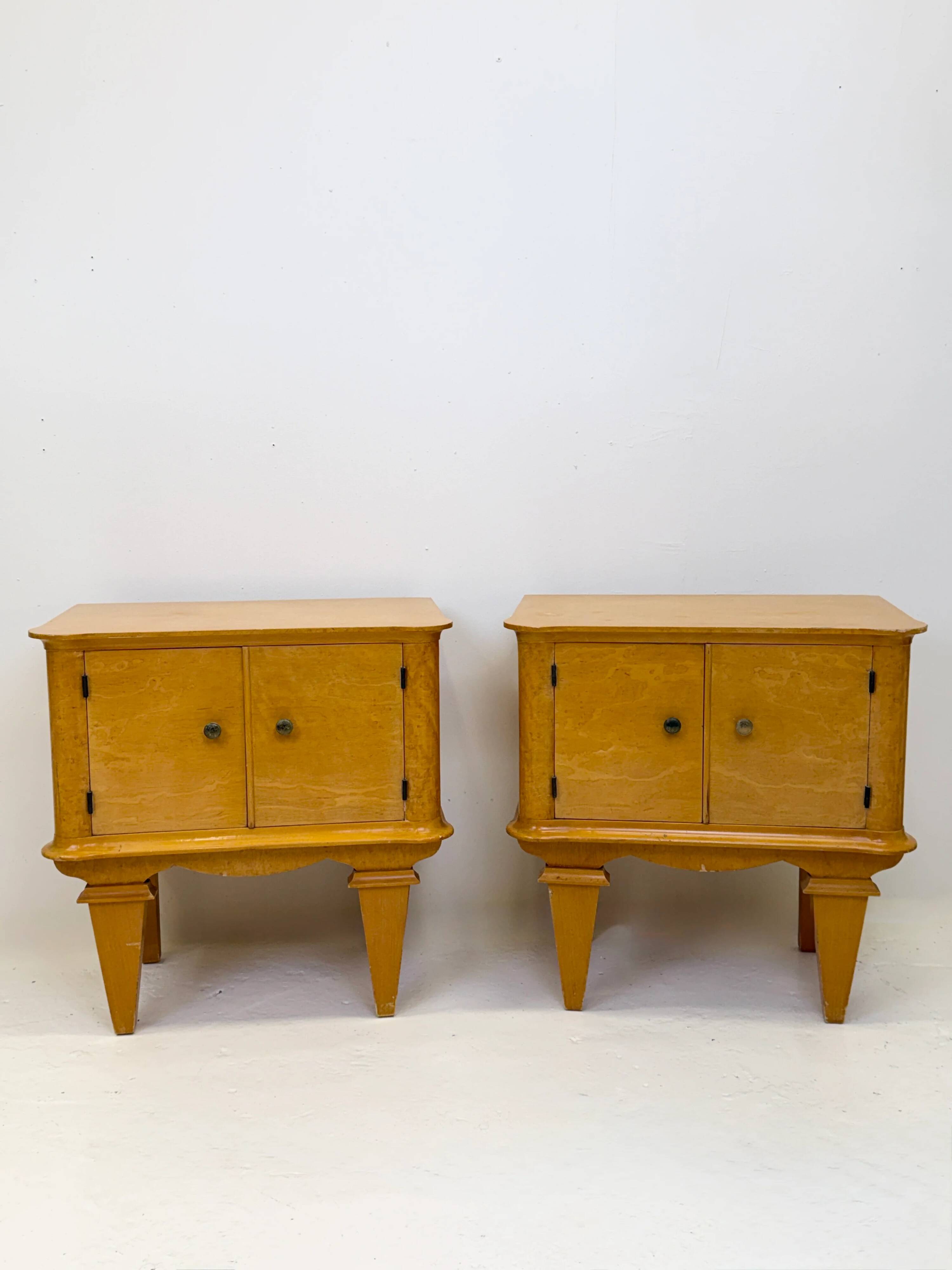 Paire de chevets "Art Déco" France, 1940s