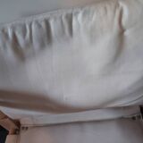 White leather safari armchair