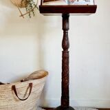 Old carved wooden church desk