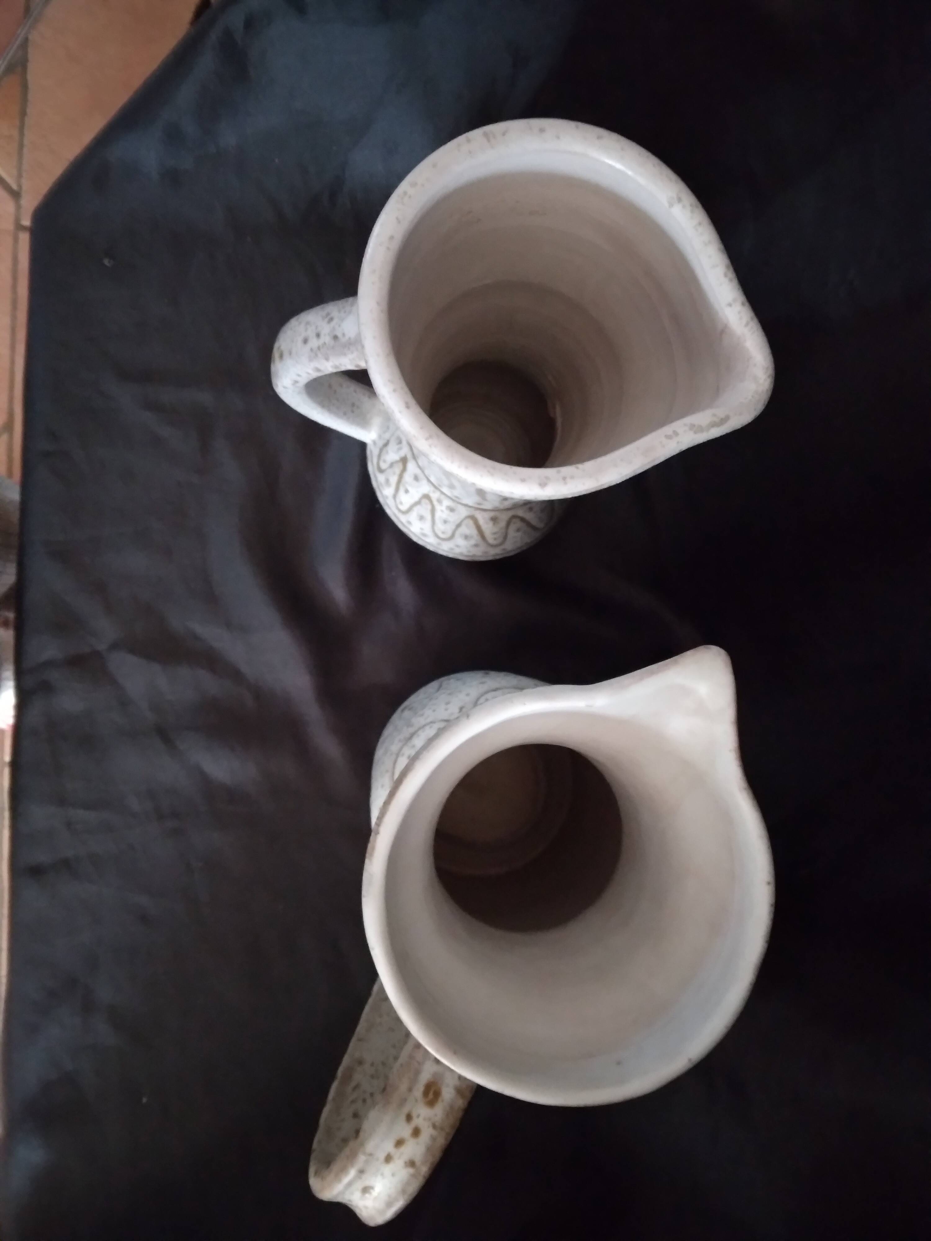 Set of 2 Austruy ceramic jugs