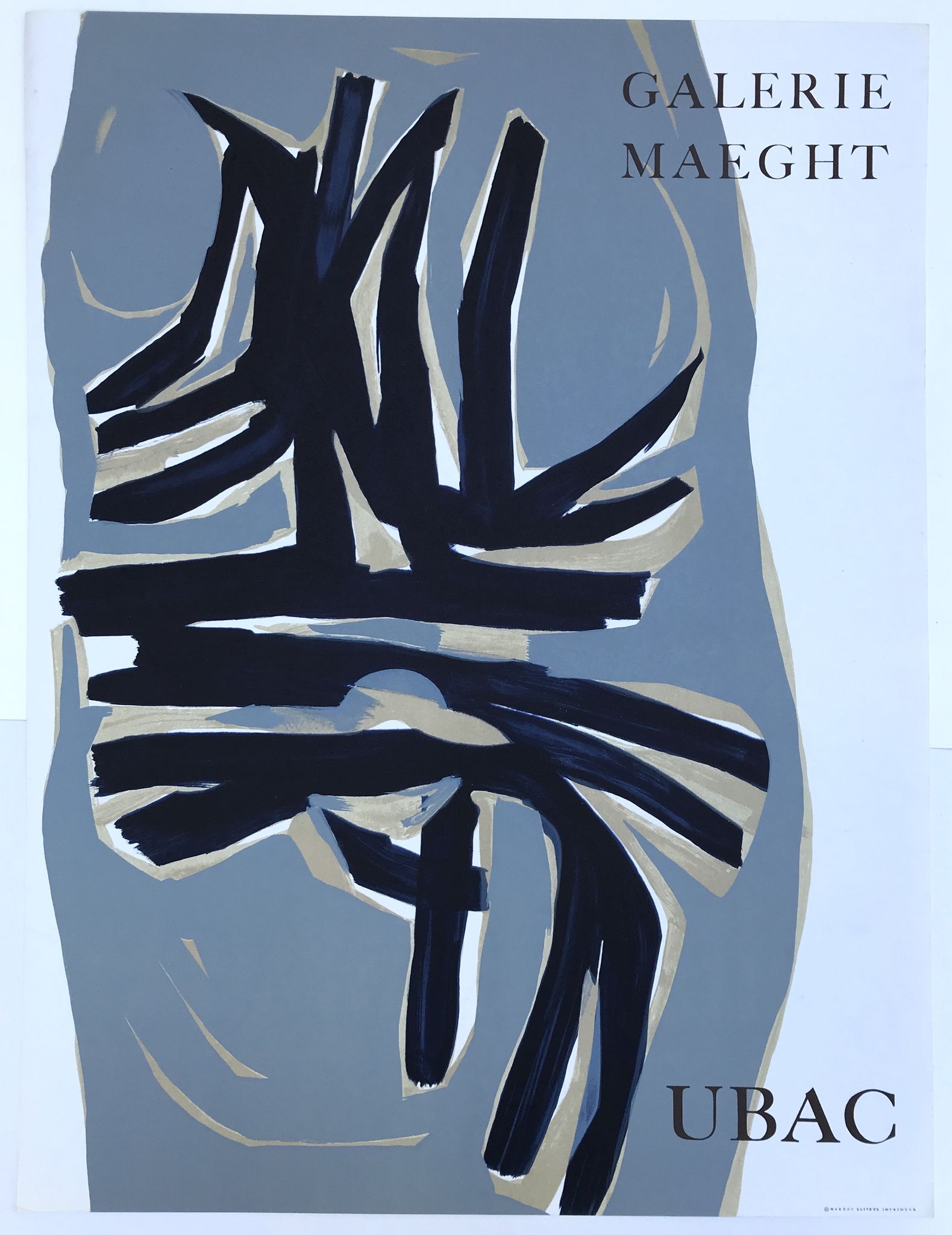 Original lithograph poster by Raoul Ubac galerie Maeght 1961