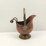 Copper pot cover and a pitcher-style brass handle