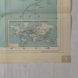 Taride vintage world map planisphere 1976
