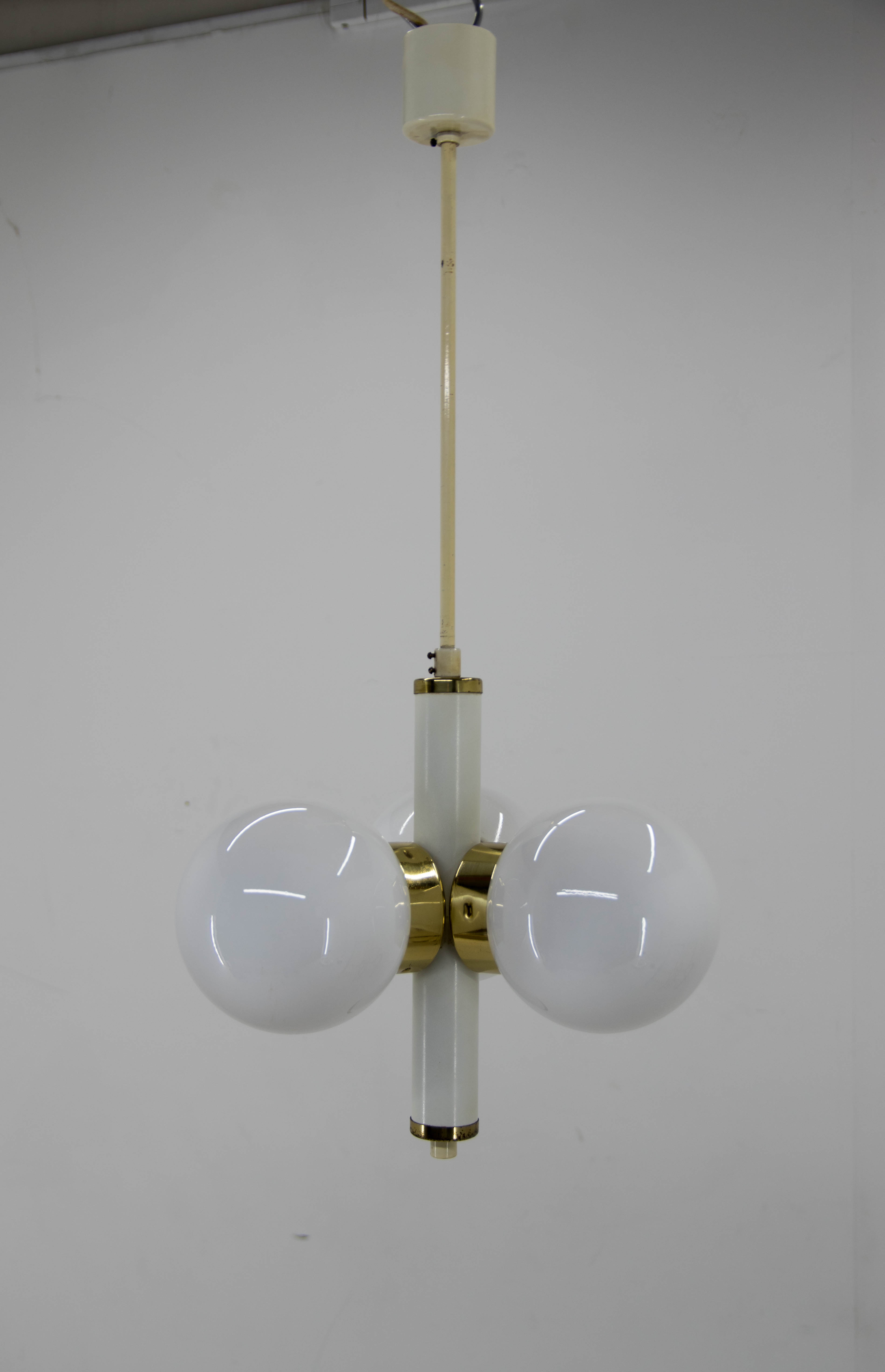Space age chandelier sputnik by Elektroinstala decín, 1960s