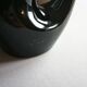 Ceramic pitcher fat lava midnight blue and white signed