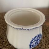 Pot à lait ou crème et sucrier avec couvercle faïence Gien modèle Rouen 32