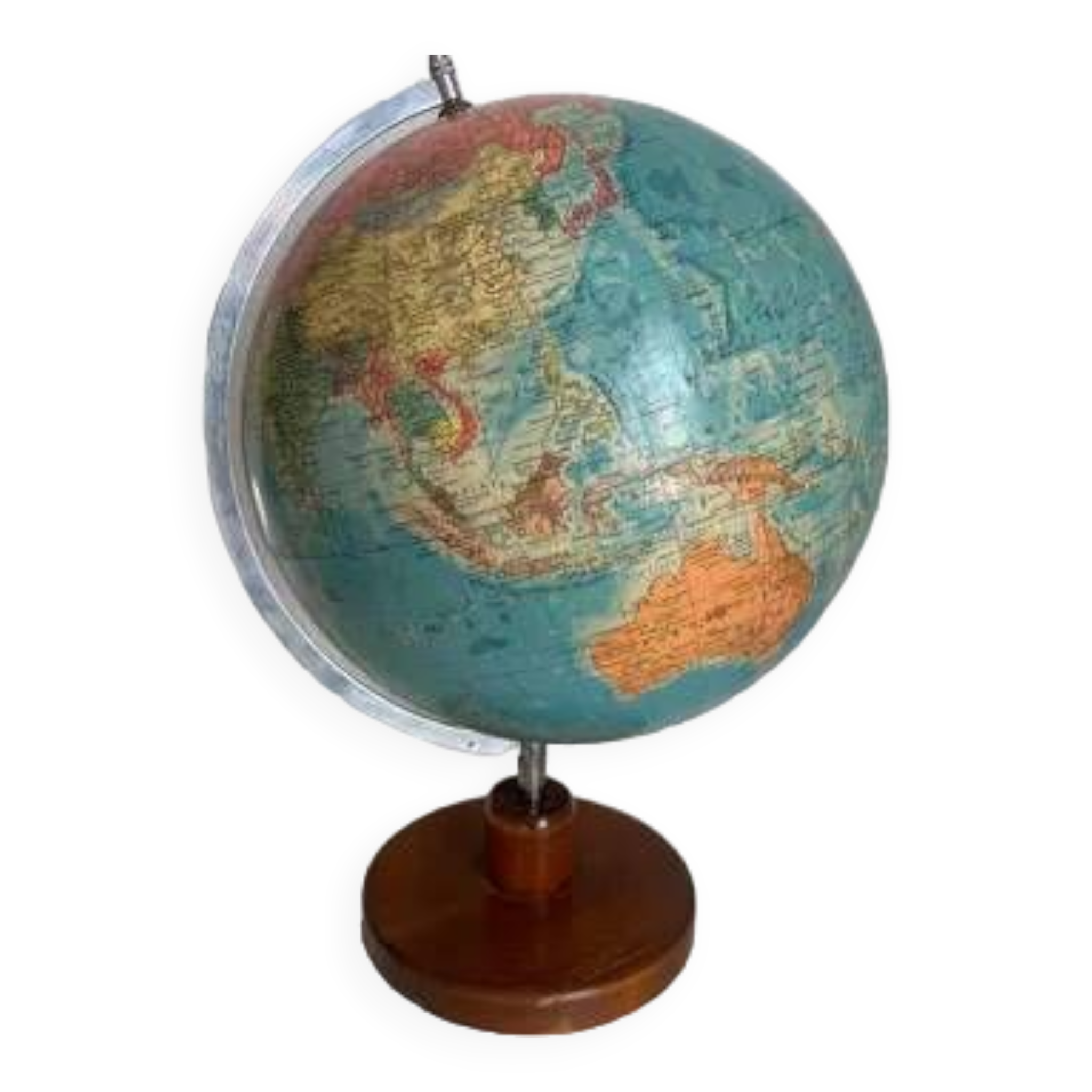 Vintage 1973 terrestrial globe from Räth ex-GDR - 48 cm