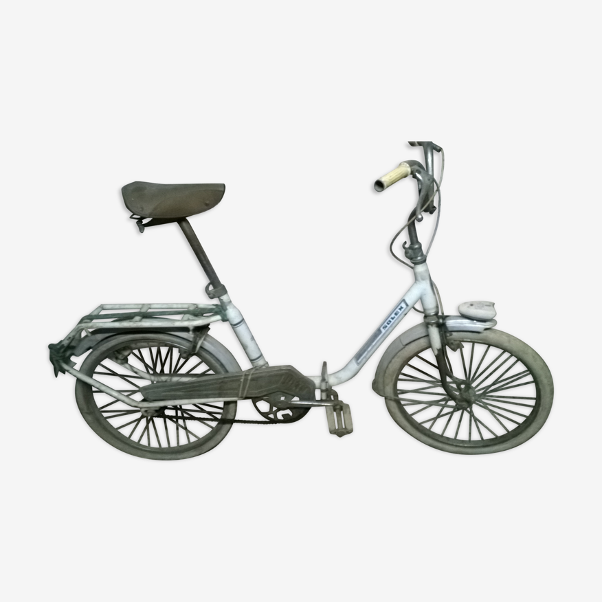 Vélo solex blanc et pliant avec porte bagages | Selency