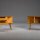 Vintage German cherry nightstands, 1960s, set of 2