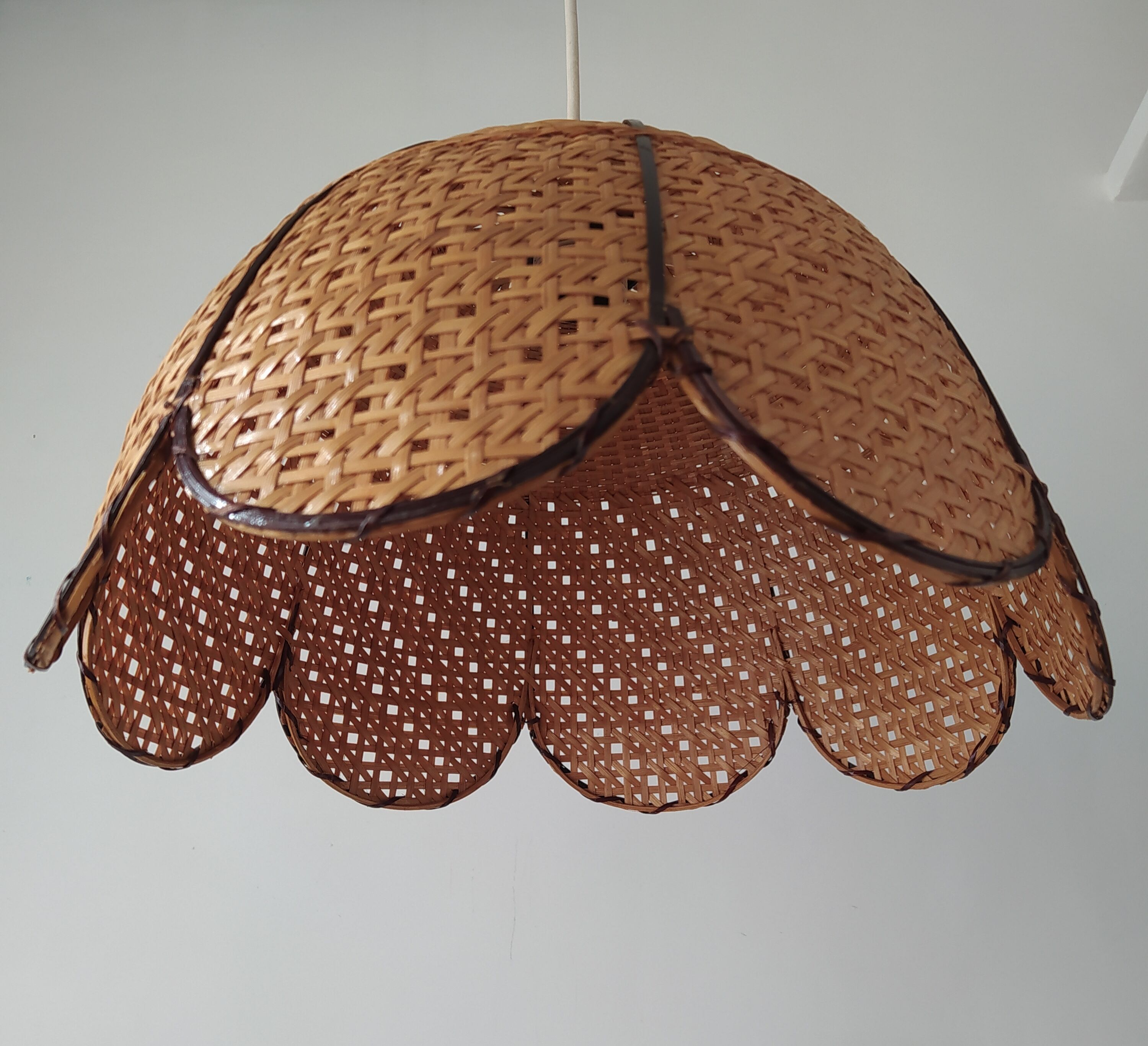 Vintage rattan hanging lamp