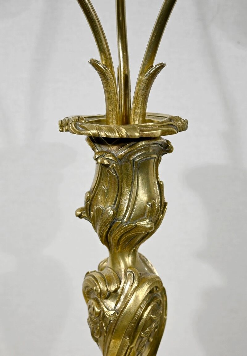 Gilded bronze lamp, Art Nouveau – late nineteenth century