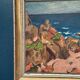 Original Swedish Oil on Panel – “Coastal motif” by Unknown Artist – Vintage & Framed – 53 × 46 cm (20.8" x 18.1")