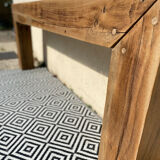 Solid oak beam console