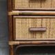 Charmante petite commode en rotin (années 70).