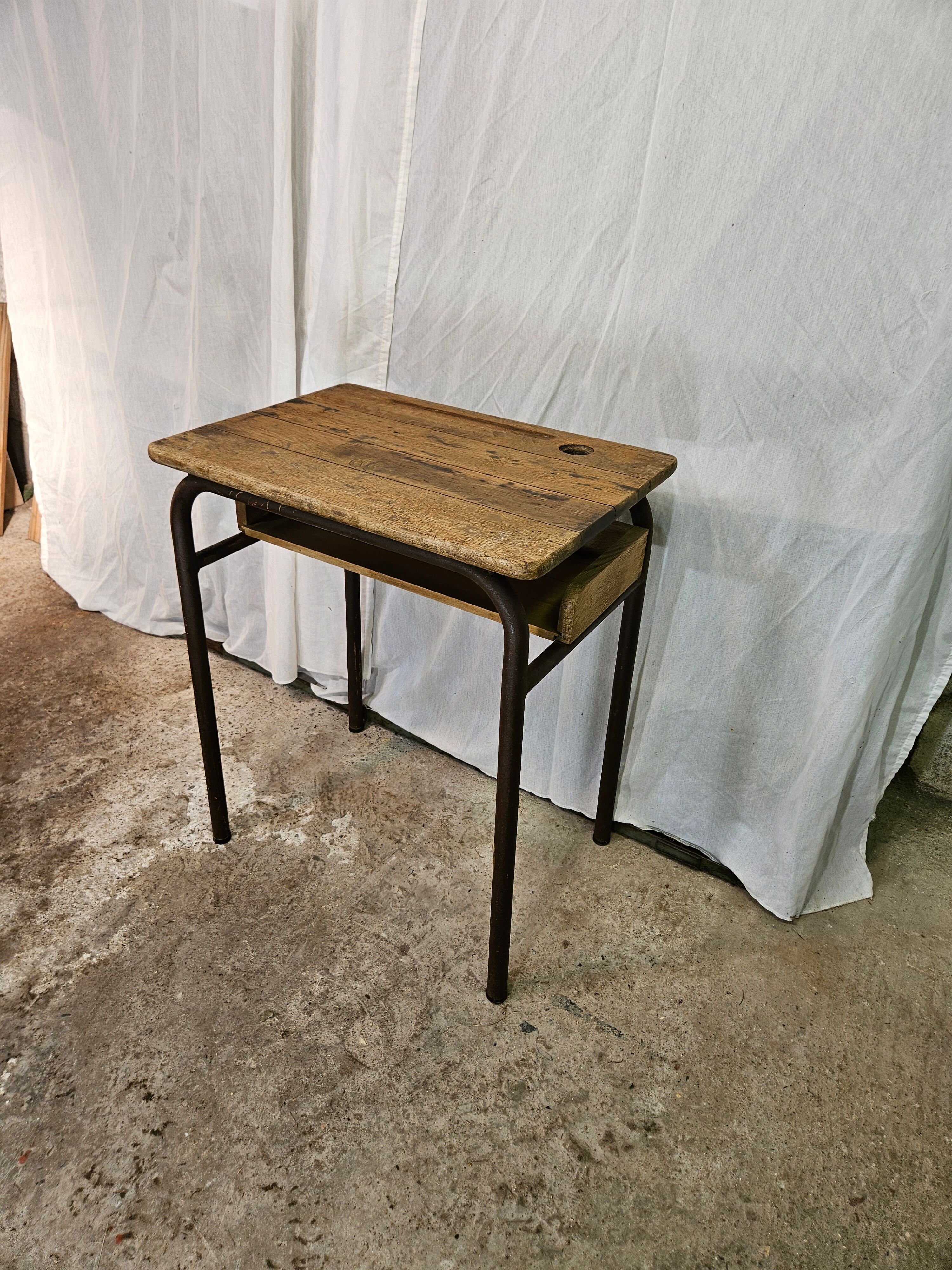 School desk 1950 one place adult size with locker