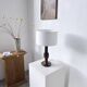 1940s Art Deco oak desk lamp