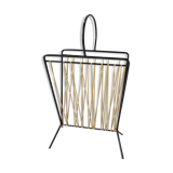 Vintage black scoubidou metal magazines door yellow