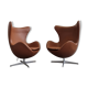 Pair of Arne Jacobsen Egg chairs by Fritz Hansen
