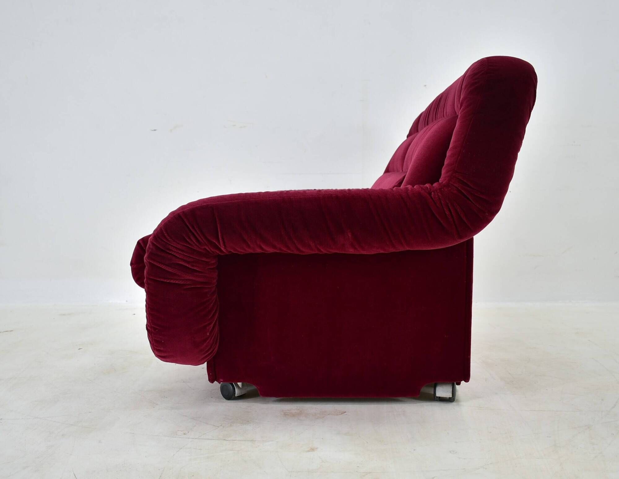 1970s Rare Mid Century Two-Seat Sofa, Italy