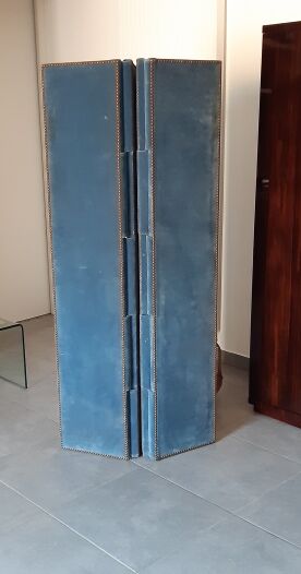 Antique screen with 4 leaves or 4 double-sided panels.