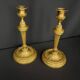 Pair of gilded bronze candlesticks in the Louis XVI style