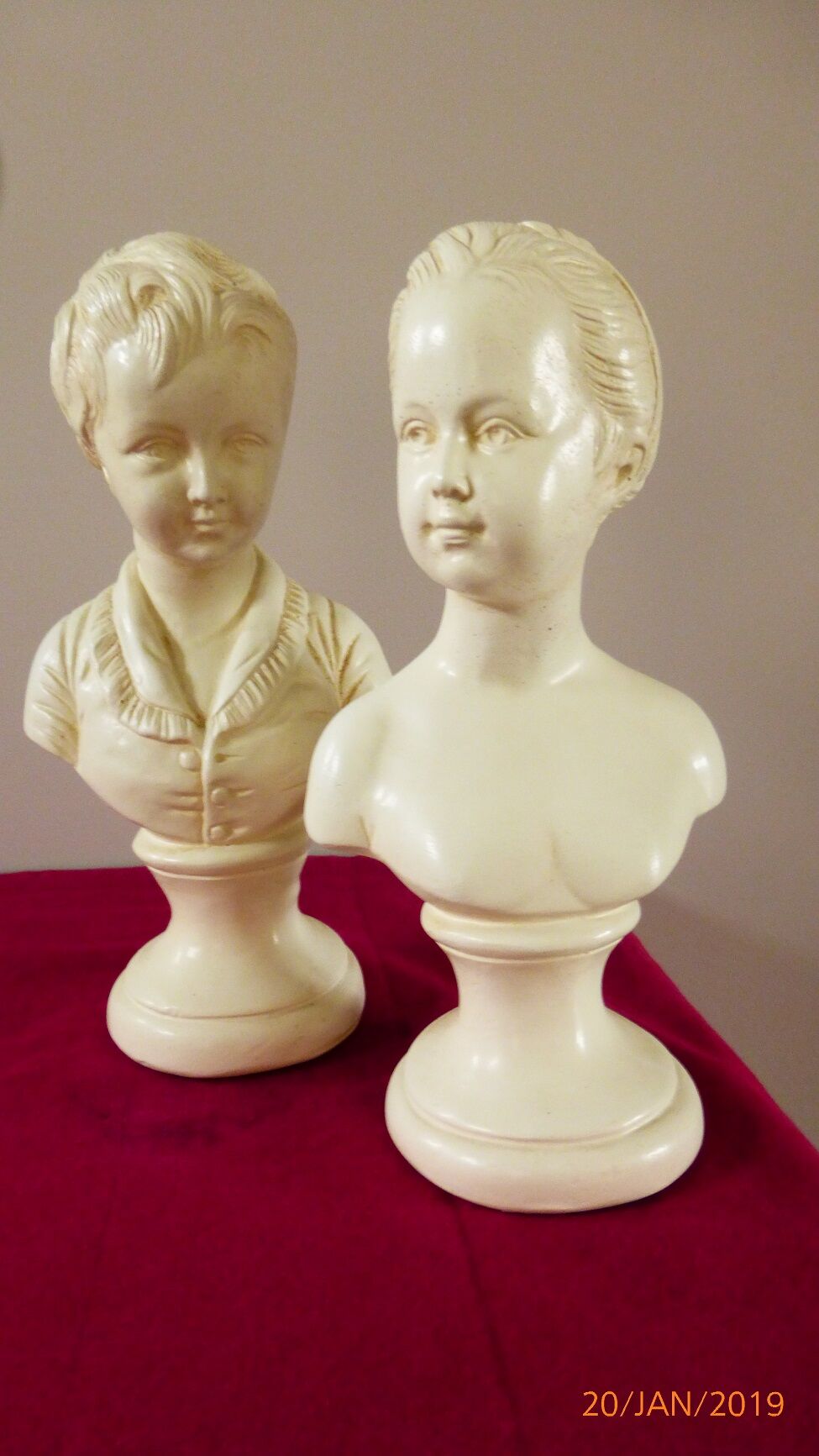 Pair of ceramic busts