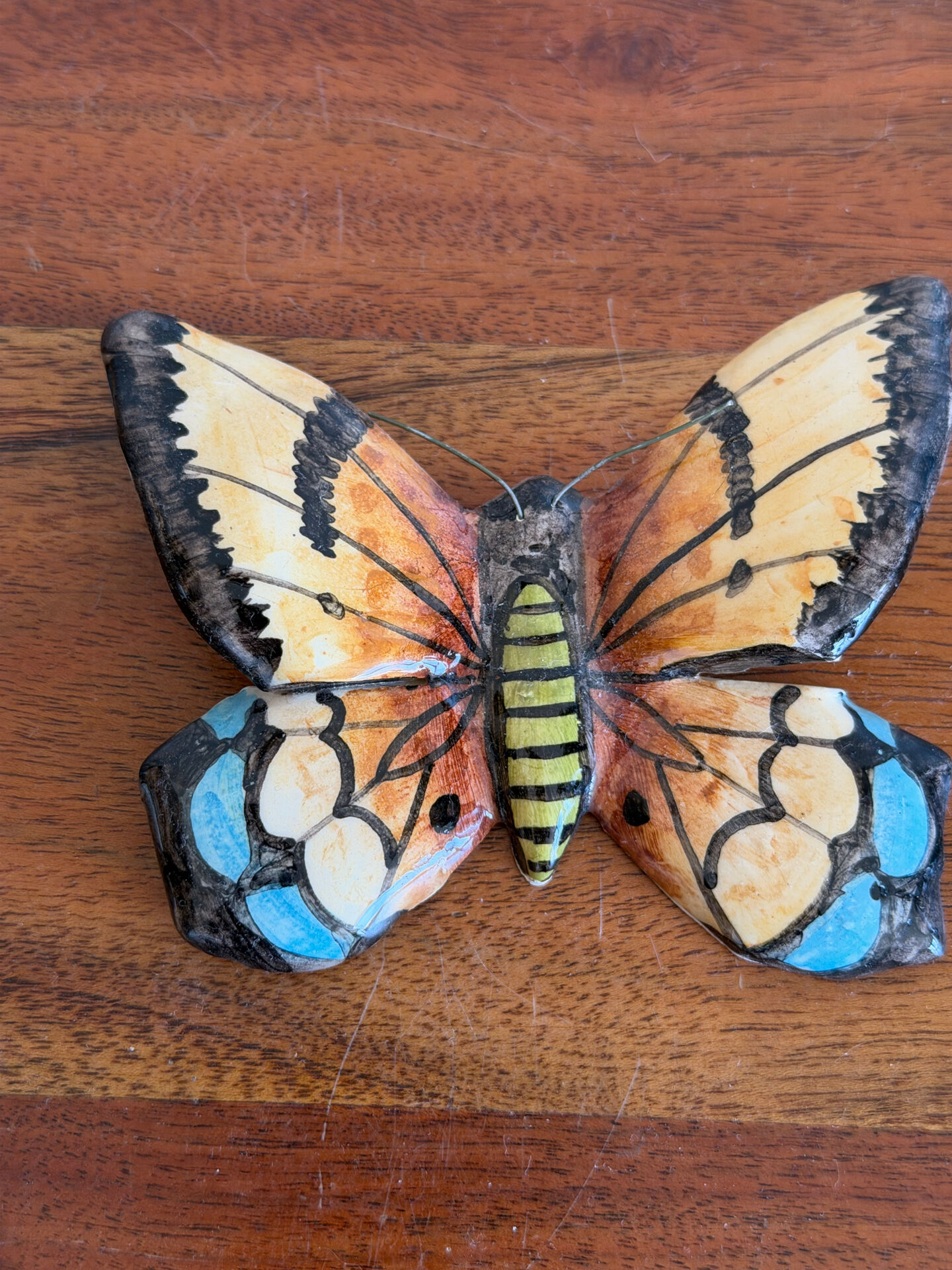 Ceramic butterfly to hang