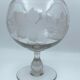 Coupe en verre depoli decor de raisin XX eme pied douche