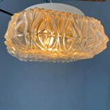 Vintage 30s flush mount glass ceiling lamp