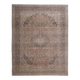 1970s Vintage Persian Handknotted Wool Orange Oversize Area Rug 290x370