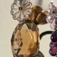 Lustre with pendants and glass fruits, Maison Baguès, six lights