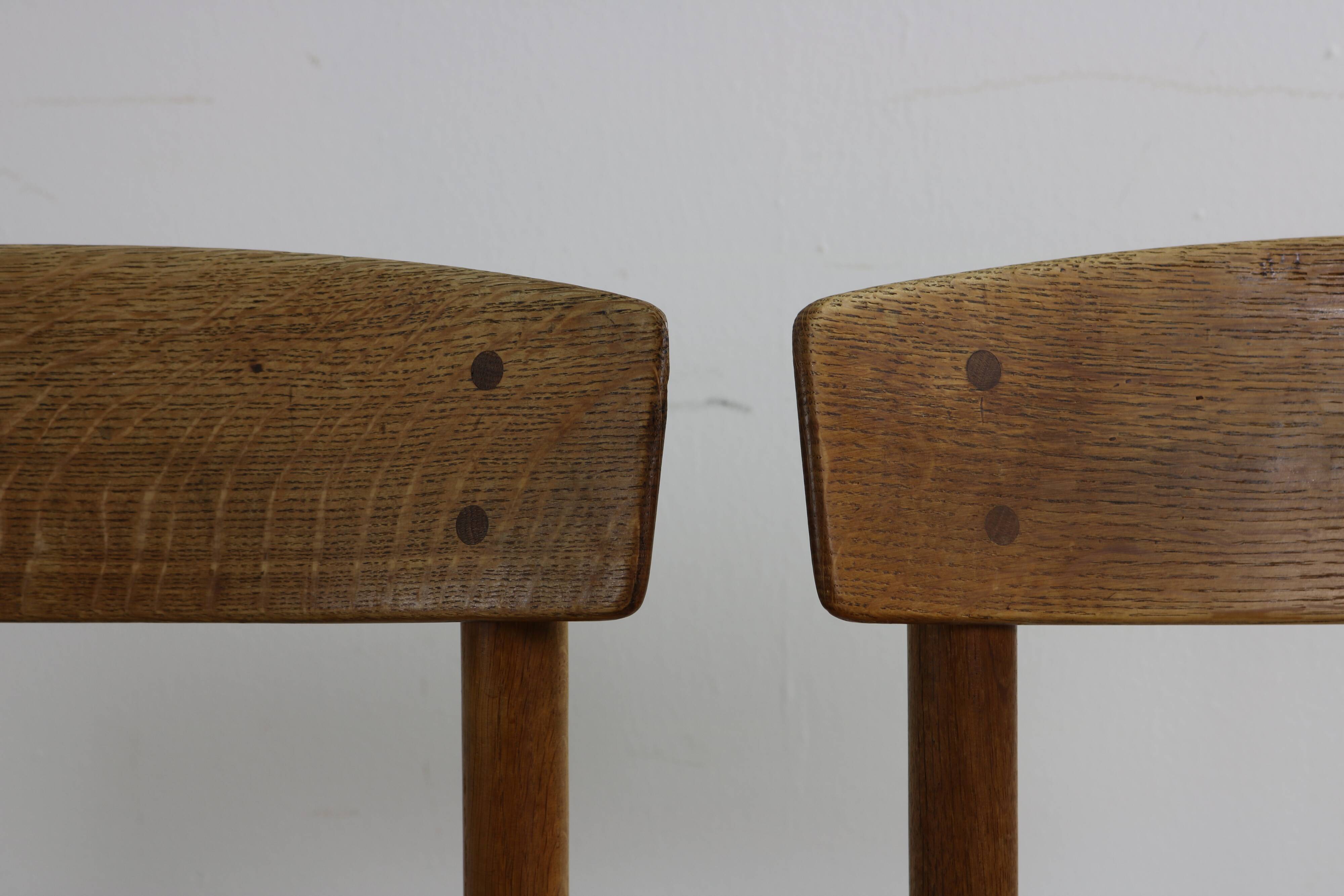 Set of six oakwood dining chairs by Borge Mogensen