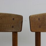 Ensemble de six chaises à repas en chêne par Borge Mogensen
