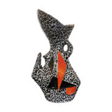 Geometric vase signed Le Vaucour for Vallauris