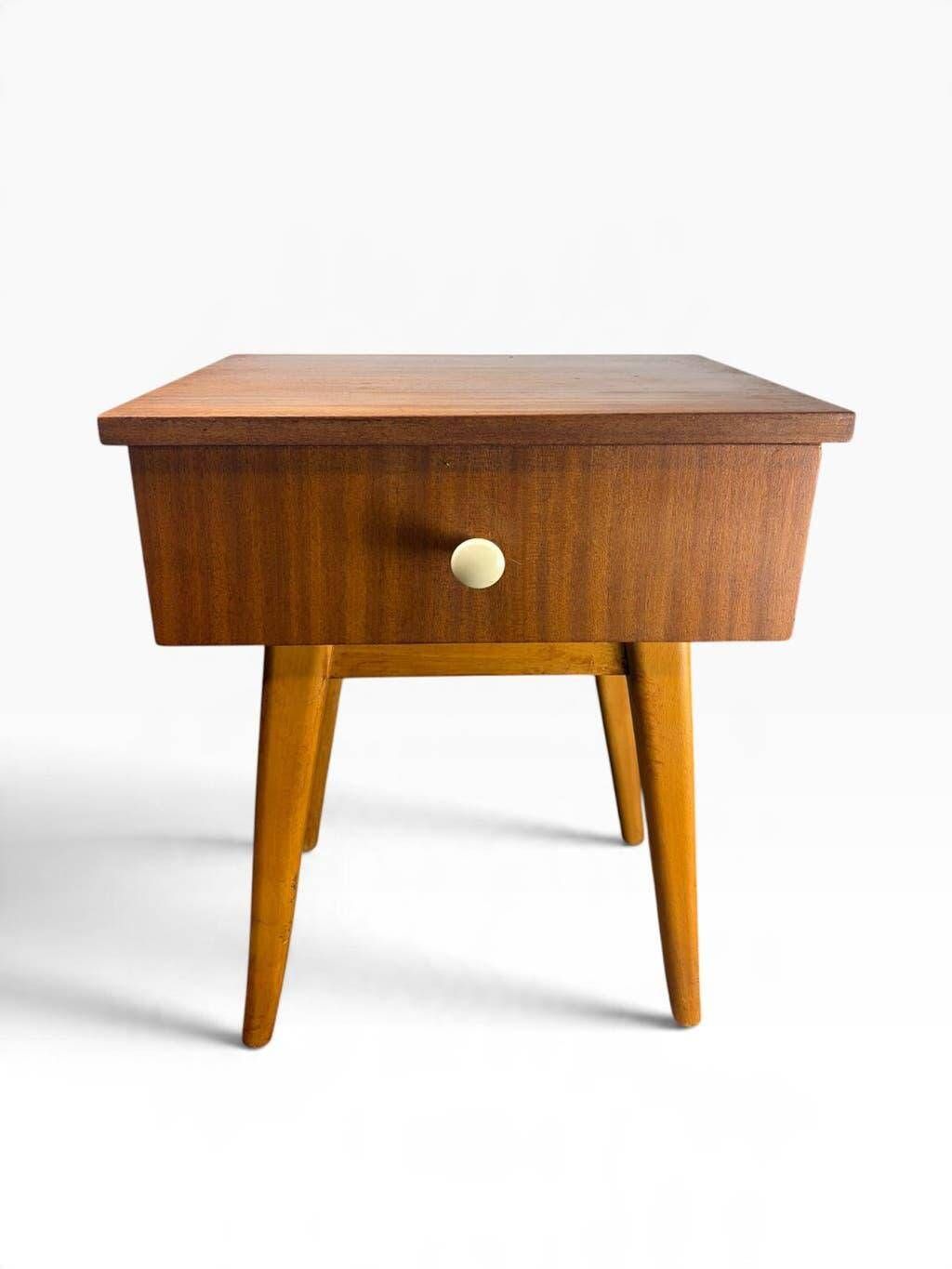 Mini bedside table/side table/small vintage wooden chest of drawers