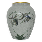 Vase en porcelaine à glaçure craquelée, Lyngby Porcelaine, années 1930-40