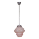 Art Deco pendant lamp with pink glass shade, 1930s