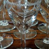 Set of 8 engraved crystal glasses – Louis XVI style