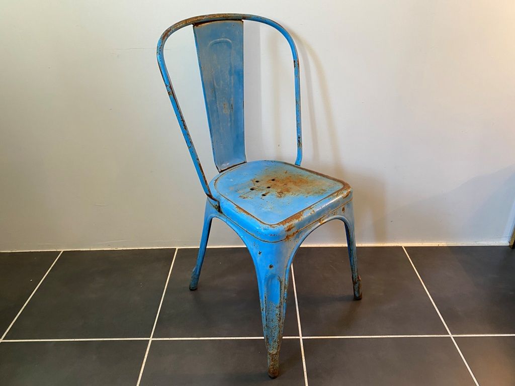 Authentic metal chair tolix by Xavier Pauchard vintage industrial 1950 n3