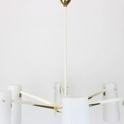 Large Italian glass chandelier, Stilnovo, 1950s