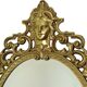 Miroir en laiton français à crête dorée style baroque Louis XV des années 1950