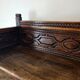 Antique carved solid wood bench from the early 20th century