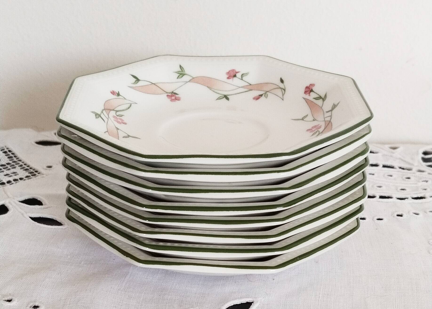 8 "Johnson Brothers" English porcelain saucers or coasters