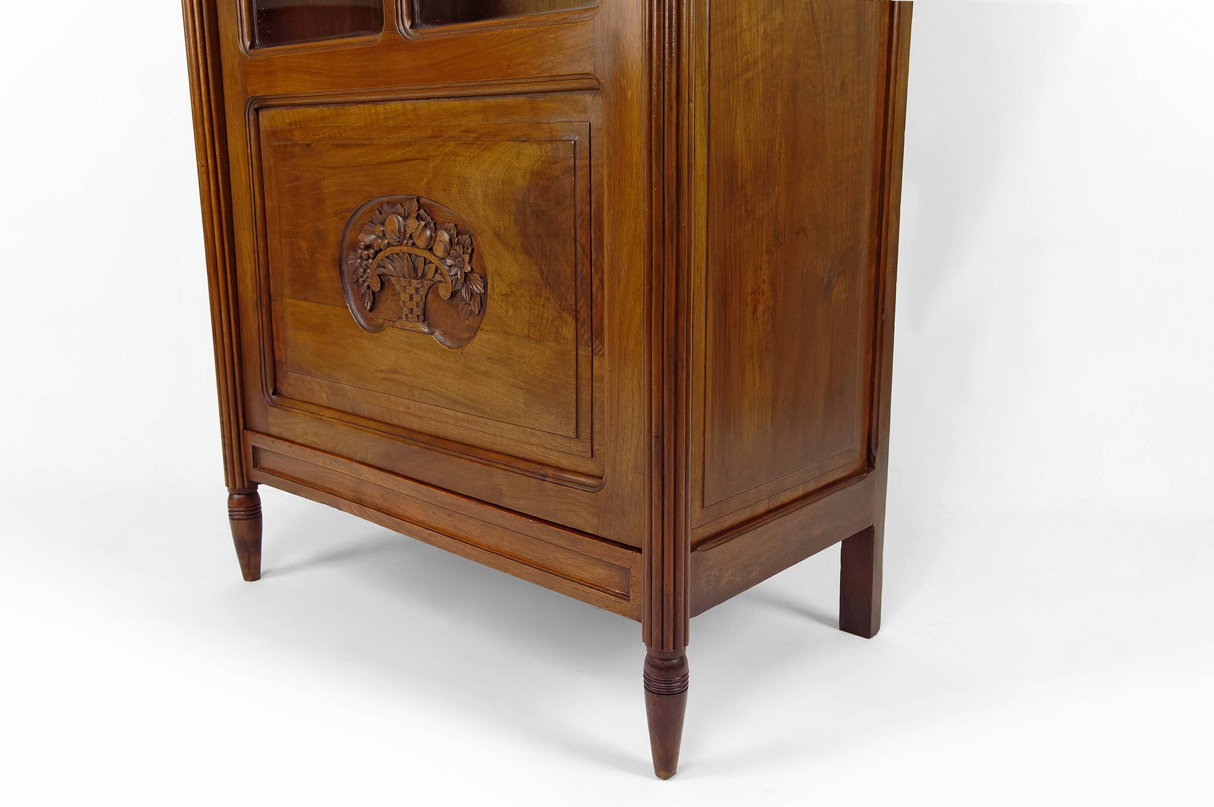 Art Deco walnut display cabinet, France, Circa 1920