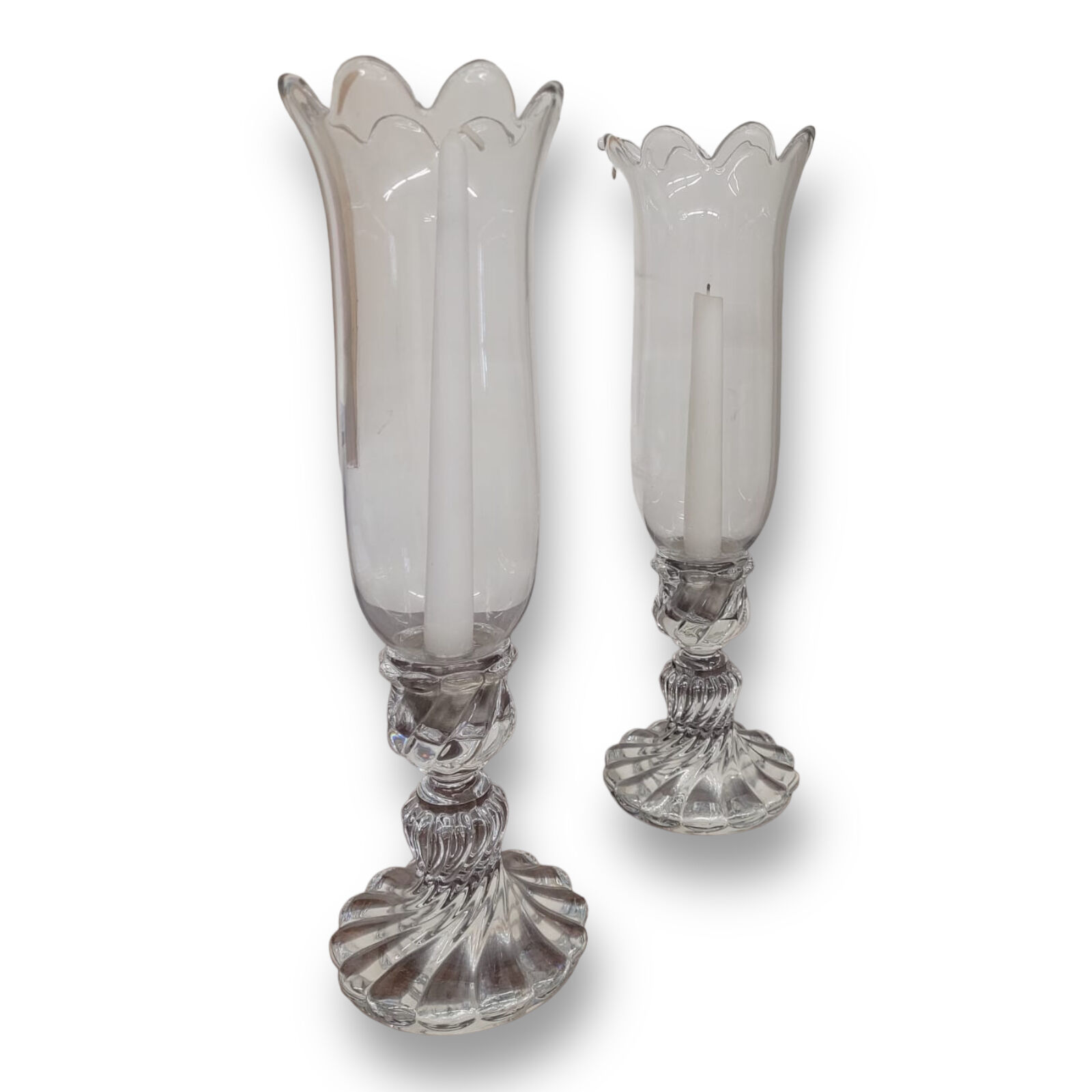 Pair of baccarat photophores
