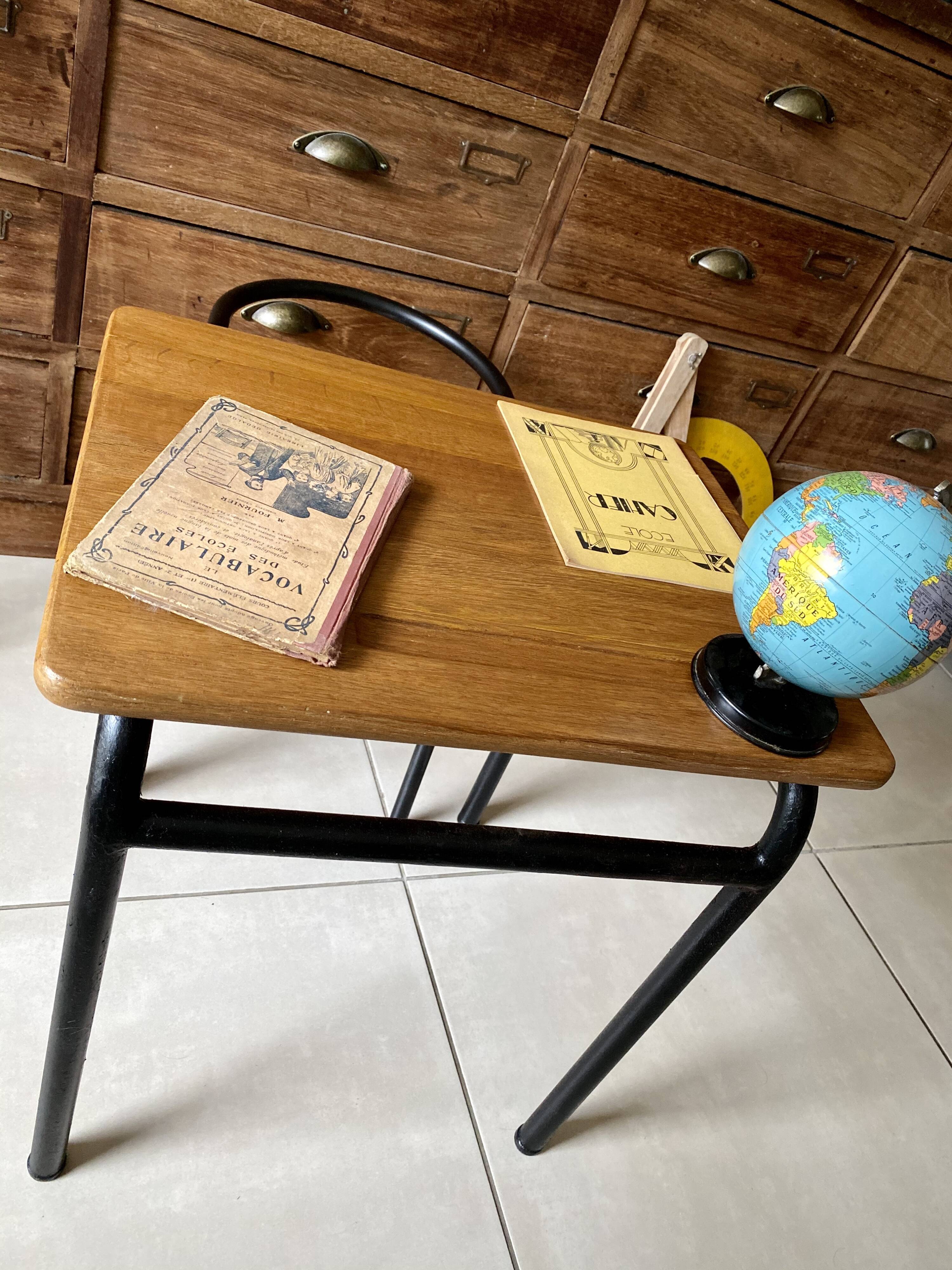 J. Hitier school desk and chair set