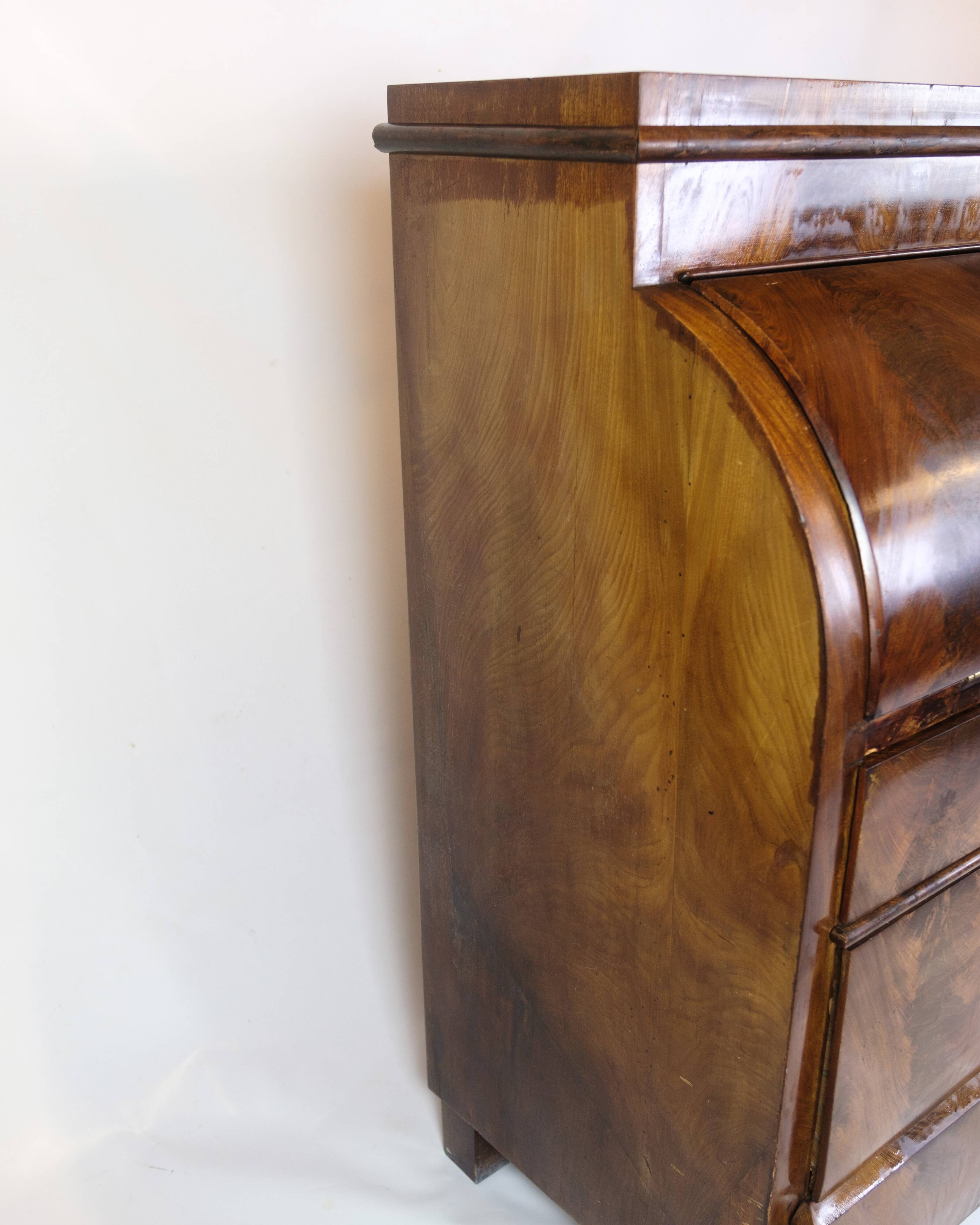 Chatol With Four Drawers Made In Hand Polished Mahogany From 1820s
