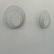 Pair of vintage wall lights, matte white metal, France, 1980.