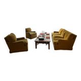 Paire de fauteuils en velours 1960
